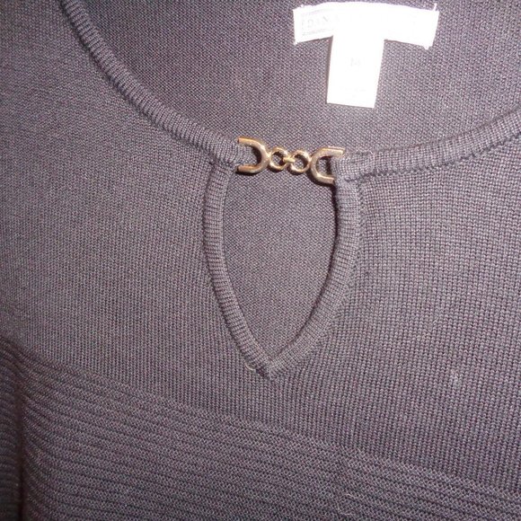 DANA Buchman Women's Light Weight Black Sweater Size Medium - Picture 5 of 9